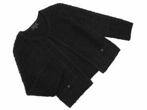 UNTITLED Untitled mo hair . cardigan knitted jacket size2/ black *# * eab2 lady's 