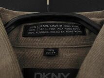 DKNY ダナキャランニューヨーク シャツ size14 1/2/カーキ ◇■ ☆ eab2 メンズ_画像4