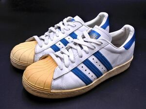 adidas originals アディダスオリジナルス G61068 スーパースター 80ｓ スニーカー size22.5/白ｘ青 ■■ ☆ eab5 レディース