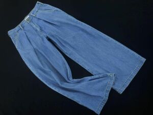  E hyphen world gallery wide Denim pants sizeS/ blue ## * eab5 lady's 