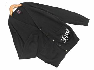 エックスガール Vネック カーディガン size1/黒 ◇■ ☆ eab5 レディース