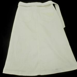 KUMIKYOKU 組曲 ベルト 付き ロング デニムスカート size5/白 ■■ ☆ eab6 レディースの画像5