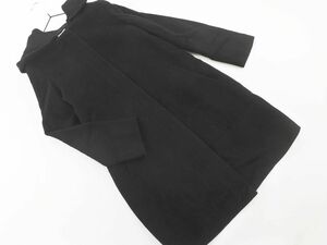 KUMIKYOKU Kumikyoku wool .2WAY long coat size2/ black *# * eab6 lady's 