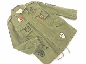 RNAa-ruene-THE ALTERNATIVE FLYING GEAR AF-1003 badge military jacket sizeM/ khaki *# * eab7 men's 