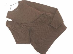 AS KNOW ASaznouaz cut shoulder knitted sweater tea *# * eab9 lady's 