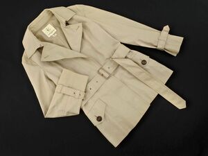 KUMIKYOKU Kumikyoku belt attaching jacket sizeS2/ beige #* * eab9 lady's 