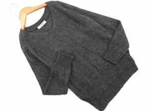 ナノユニバース ウール混 Vネック ニット セーター size36/グレー ◇■ ☆ eac2 レディース