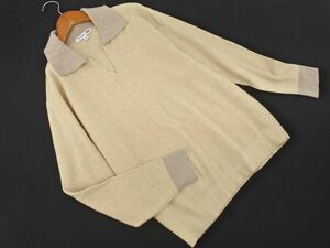 UNIQLO JW ANDERSON ユニクロ JWアンダーソン Vネック ニット セーター sizeM/ベージュ ◇■ ☆ eac2 レディース