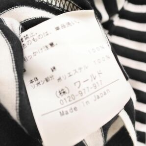 ネコポスOK クチュールブローチ ボーダー リボン 7分袖 カットソー size36/白ｘ黒 ■◇ ☆ eac3 レディースの画像6