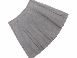 KUMIKYOKU Kumikyoku wool . pleated skirt size3/ gray *# * eac3 lady's 