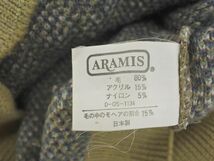 ARAMIS アラミス モヘア混 総柄 ニット セーター sizeLL/緑 ◇■ ☆ eac6 メンズ_画像5