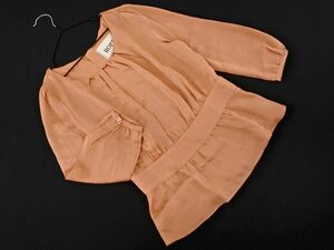  cat pohs OK ROPE Rope satin pe plum blouse shirt size38/ tea #* * eac5 lady's 