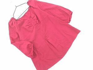  cat pohs OK SunaUna blouse shirt size34/ wine *# * eac5 lady's 