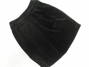 Spick & Span スピック＆スパン ベロア Aライン 台形 スカート size36/黒 ◇■ ☆ ead0 レディース