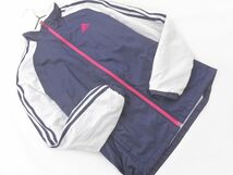 adidas アディダス トラック ジャケット sizeL/紺ｘ白 ◇■ ☆ ead1 レディース_画像1