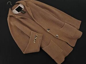 DOUBLE STANDARD CLOTHING double standard closing tailored knitted jacket cardigan size44/ mocha *# * ead1 men's 