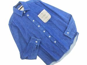 CIAOPANIC Ciaopanic карман Denim рубашка sizeL/ синий *# * ead1 мужской 