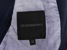 DESIGNWORKS デザインワークス アバハウス ダブルボタン テーラード ジャケット size46/紺 ◇■ ☆ eac9 メンズ_画像5