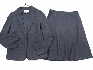 UNTITLED Untitled wool 100% setup jacket skirt suit size2/ gray *#* * eac9 lady's 