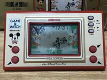 ゲームウォッチ GAME&WATCH Nintendo 任天堂 ワイドスクリーン WIDE SCREEN ミッキーマウス MC-25 ♯6000 1981 箱付き_画像3