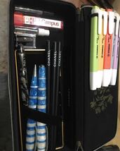 CHANEL筆箱、万年筆、ボールペン、ビンテージシャーペン、えんぴつ、消しゴム、定規_画像2