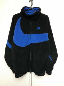  正規品 NIKE ナイキ nike big swoosh boa jacket ビッグスウッシュ ボアジャケット BOA JACKET/BQ6546-008/size:M/モコモコ/ブルー