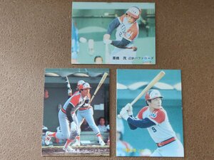 栗橋茂 梨田昌孝 平野光泰 '81プロ野球カード カルビー