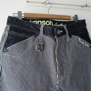 VANSON バンソン パンツ ジーンズ ヒッコリー ストライプ 日本製 32サイズの画像1