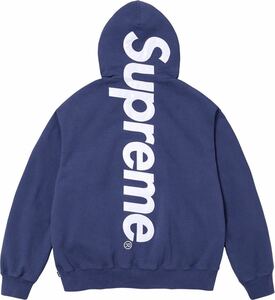 Supreme Satin Applique Hooded Sweatshirt Washed Navy XLサイズ シュプリーム サテン アップリケ フーディー スウェットシャツ ネイビー 