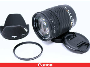 ◇美品◇Canon キャノン用 SIGMA シグマ 18-250mm F3.5-6.3 DC HSM ◆フィルター フード付属★手ブレ補正搭載13.8倍ズームレンズ