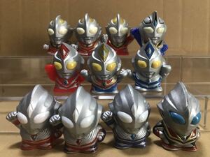 ウルトラマン 指人形 11種 ソフビミニフィギュア ティガ ダイナ ガイア アグル イーヴィルティガ 平成ウルトラマン