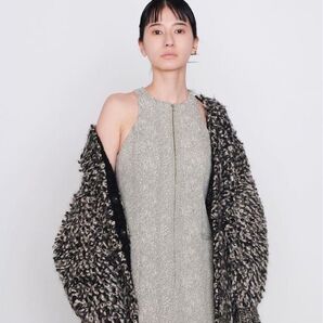MIX LOOP MOHAIR KNIT CARDIGAN