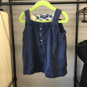 バーバリー　Burberry キャミソール　110A. グレー　子供服　ネイビー