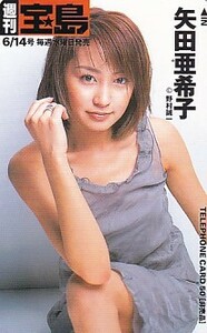 ■a5 矢田亜希子 宝島 テレカ