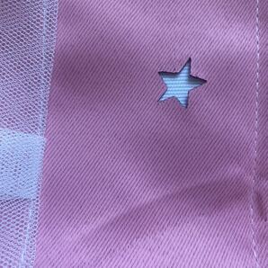 訳あり 二重カーテン レース付き 透かし彫り星 ピンク 100x130 2枚 姫系 ドレープカーテン お得 遮光の画像5