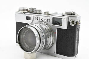 ニコン Nikon S2 レンジファインダー カメラ ボディ + Nippon Kogaku NIKKOR-H・C 5cm 50mm F2 レンズ付き (t5900)