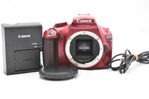 ★ショット数8176回★Canon キャノン Canon EOS Kiss X50 レッド デジタルカメラ（t5948）_画像1