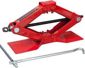 BIG RED パンタグラフジャッキ パンタジャッキ 車用ジャッキ ハンドルセット 1.5T 最高値/最低値 395/90mm 安