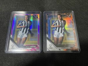 ★2021-22 Topps Chrome UEFA Women's CL JULIA GROSSO シリアル2枚セット /75 /150 RC ユヴェントス カナダ