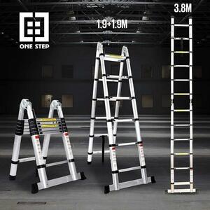  лестница эластичный 3.8m складной 150kg для бытового использования для бизнеса бедствие предотвращение бедствий aluminium 