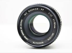 ★美品★MINOLTA ミノルタ MC ROKKOR-PF 50mm F1.7 外観美品！OK2861