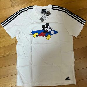 Tシャツ adidas 3ストライプ アディダス ホワイト 半袖 Originals オリジナルス 白 ミッキー　ディズニー