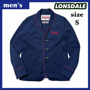 LONSDALE ロンズデール クラブジャケット テーラードジャケット メンズ サイズS ジャージ素材 パイピング ブランドロゴ
