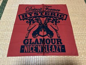 ヒステリックグラマー　ノベルティ　ハンカチ？バンダナ？　2007年　夏　渋い赤　レッド　HYSTERIC GLAMOUR 廃番　非売品　1円