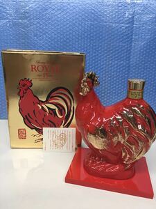 ★【未開栓】SUNTORY サントリー ROYAL ローヤル 15年 酉歳 2005 干支ボトル 陶器 ウイスキー 600ml 43% 1235g 箱/木製台座 付