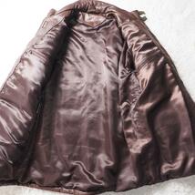スペイン製 HEITORN ラムレザー 中綿入りコート ブラウン メンズ XL相当 大きいサイズ_画像7