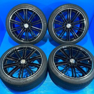 良品 20インチ 8.5J+35 5H114.3 DWM DW757 245/40R20 アルファード ヴェルファイア クラウン ハリアー 等 タイヤオマケ