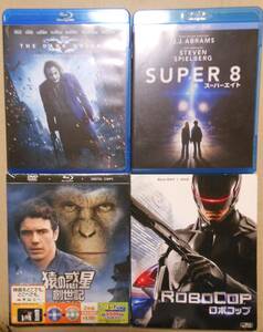 SFアクション４点セット　ダークナイト SUPER 8/スーパーエイト ロボコップ（2014）猿の惑星：創世記（ジェネシス）