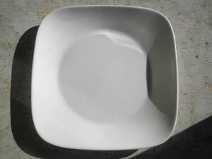 CORELLE＊コレール＊角皿＊スクエア＊プレート＊白＊USA＊パスタ＊オムライス＊ピラフ＊ワンプレート＊美品