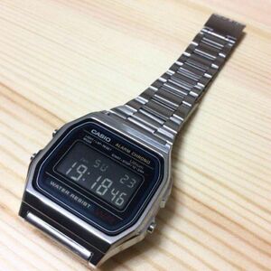 【新品】CASIO カシオ　チープカシオ デジタル腕時計 カスタム 黒 液晶反転　g-shock timex 好きにも是非